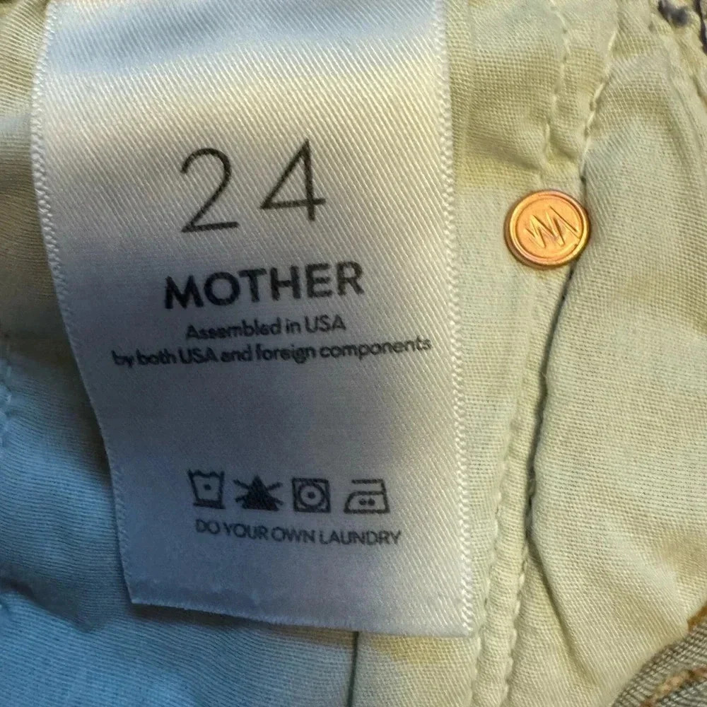 MOTHER JEANS THE MID RISE RIDER FLOOD FRAY-WASH: MONKEY IN THE MIDDLE - Picture 7 of 8